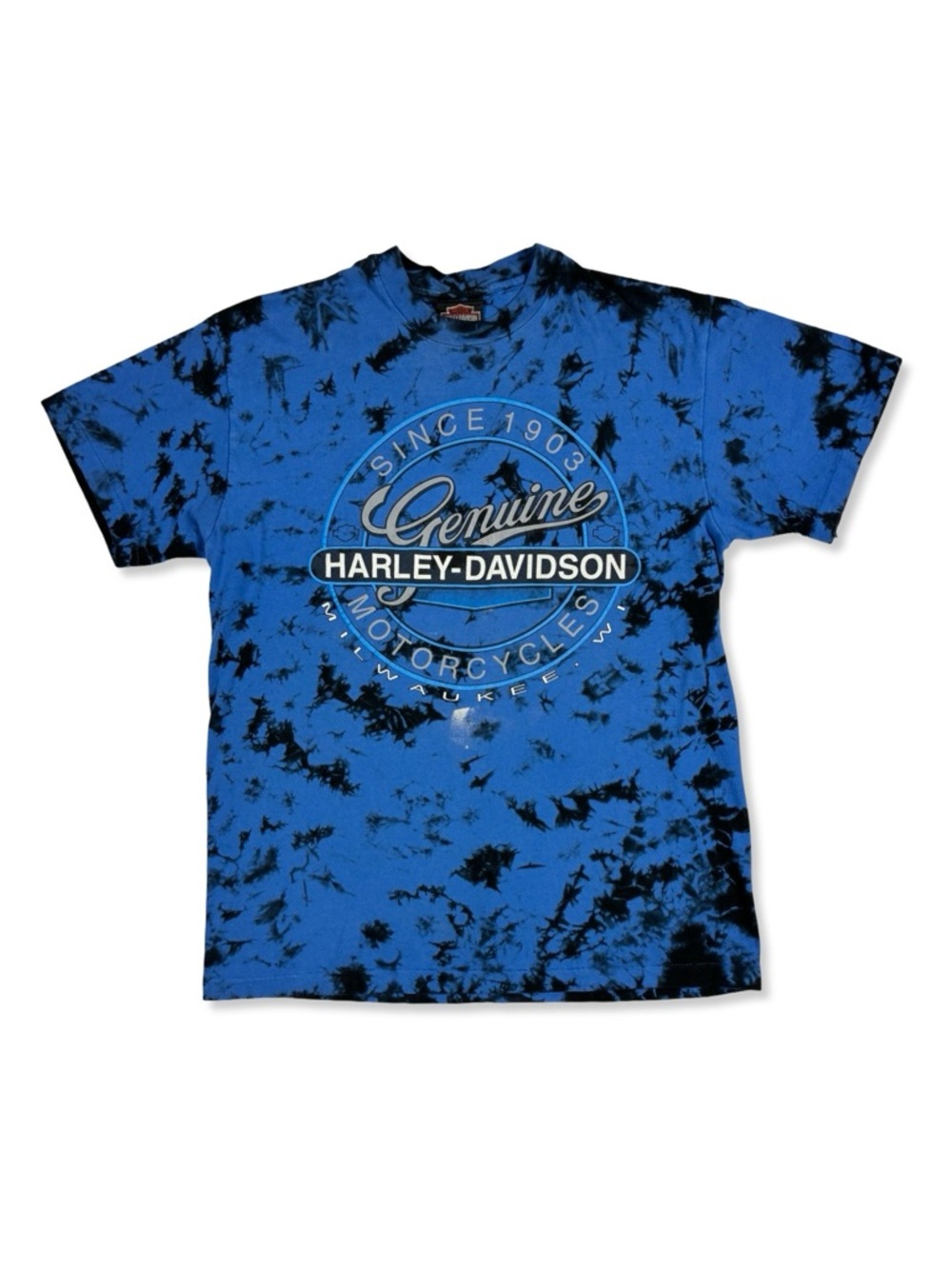 Harley Davidson Vintage Blue Tie Dye T-Shirt